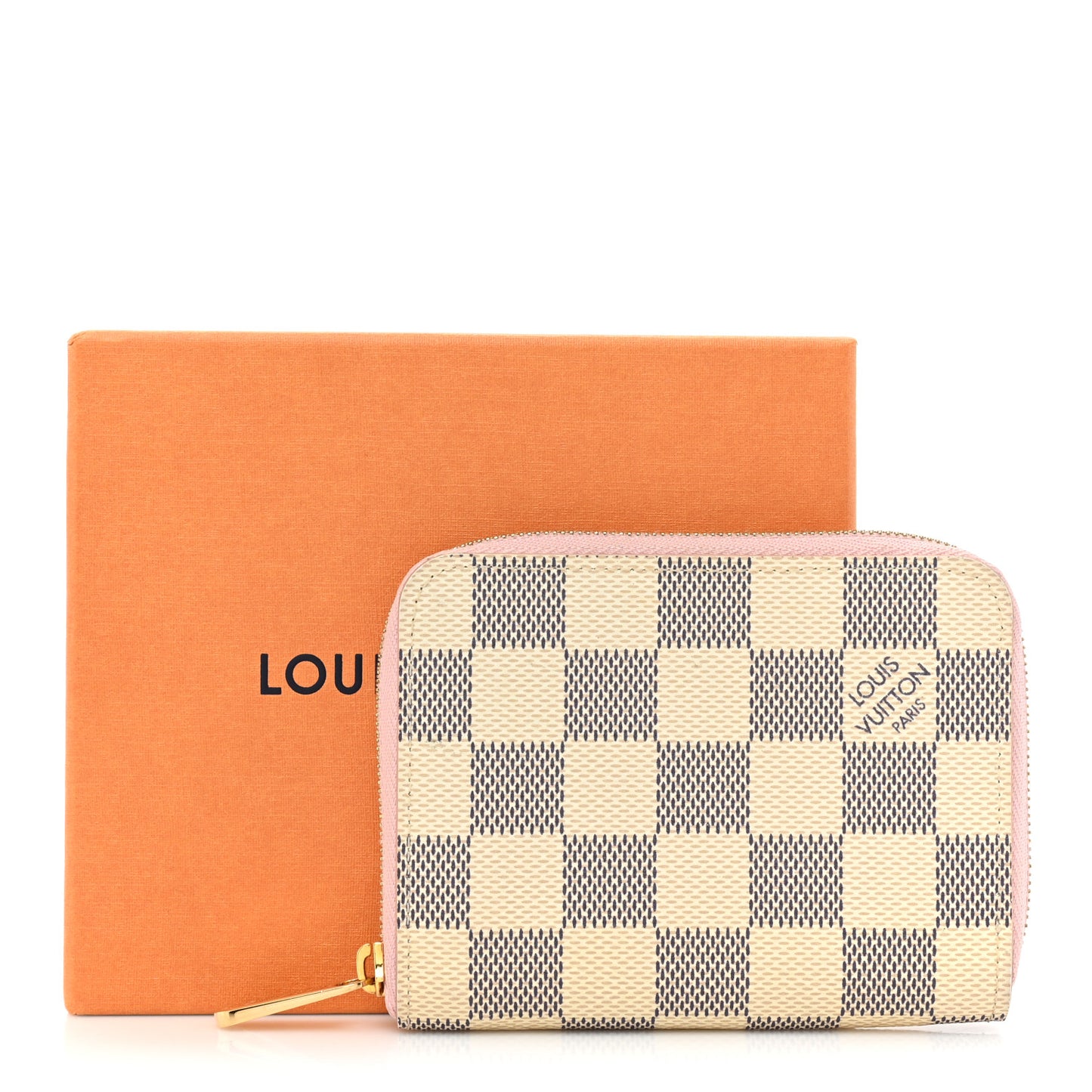 Damier Azur Zippy Coin Purse Rose Ballerine