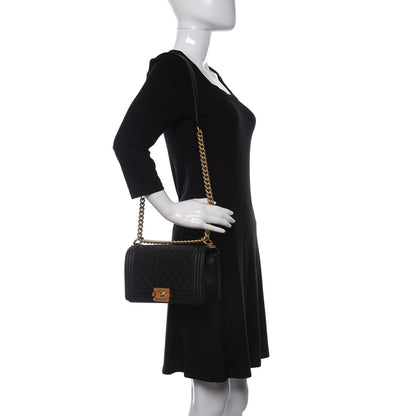 Chanel Caviar Quilted Medium Boy Flap Black 2 of 11