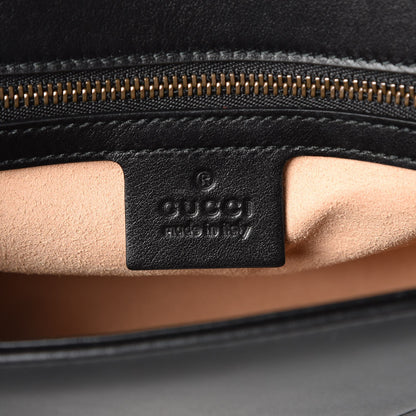 Gucci Calfskin Matelasse Small GG Marmont Shoulder Bag Black 6 of 7