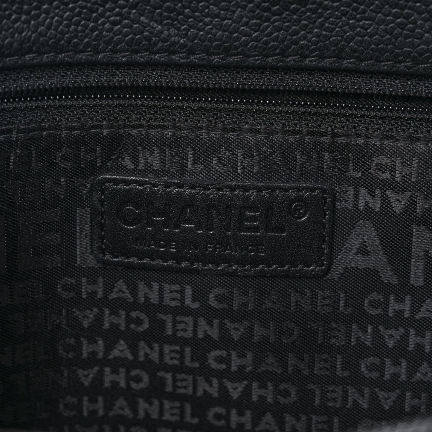 Caviar Square Stitched Large Tote Black