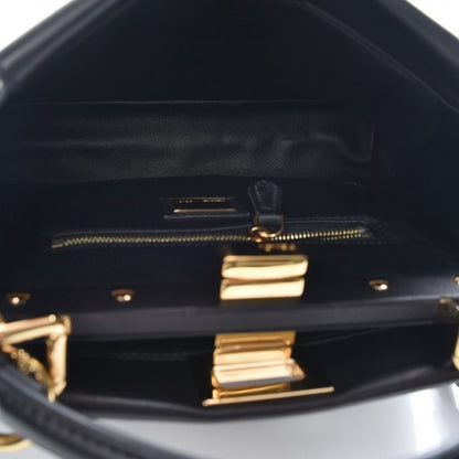 Fendi Nappa Mini Peekaboo Iconic Satchel Black 7 of 9