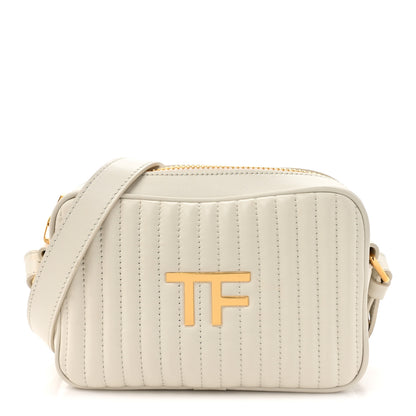 Tom Ford Bos Taurus Calfskin Quilted TF Camera Bag White 1 of 10