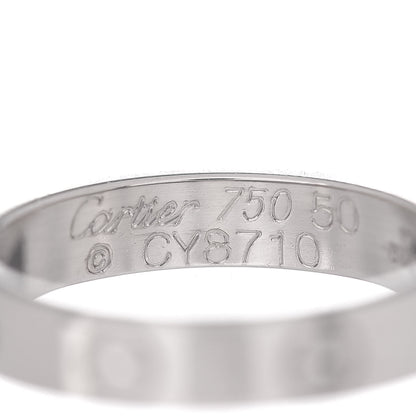 Cartier 18K White Gold 3.5mm LOVE Wedding Band Ring 50 5.25 4 of 4