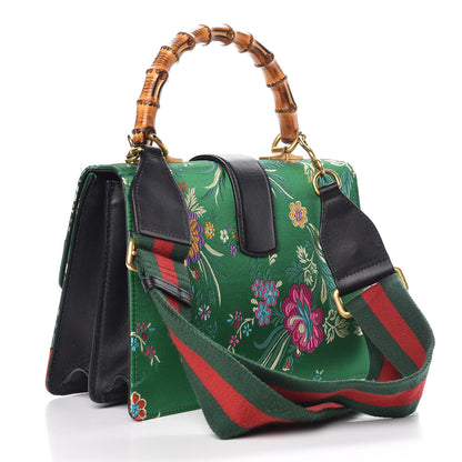 Gucci Jacquard Bamboo Web Floral Medium Dionysus Top Handle Bag Green Red 3 of 9