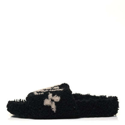 Louis Vuitton Shearling Paseo Flat Comfort Mule 37 Black 1 of 8