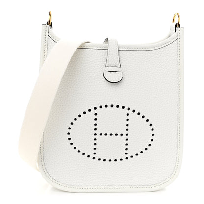 Hermes Taurillon Clemence Amazone Evelyne TPM New White 1 of 10