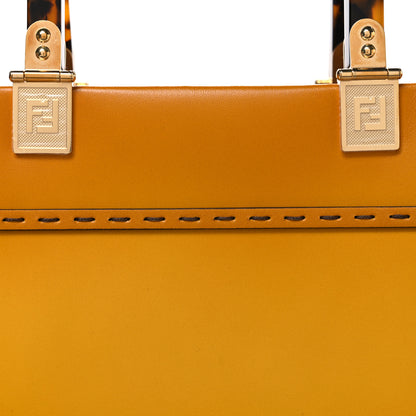 Fendi Vitello King Tamponato Plexiglass Medium Fendi Sunshine Shopper Tote Mimosa 7 of 9