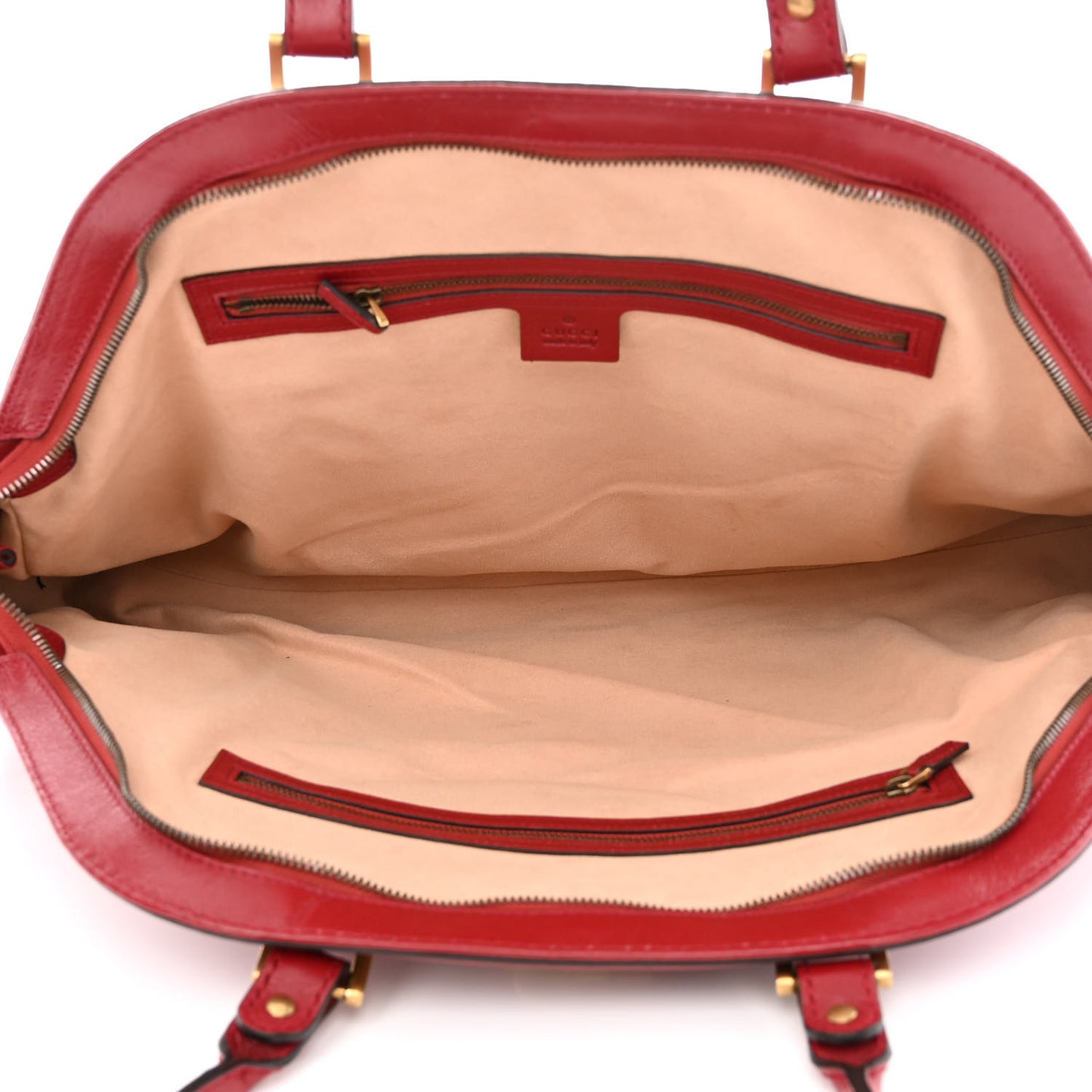 Calfskin Large Re(Belle) Top Handle Bag Red