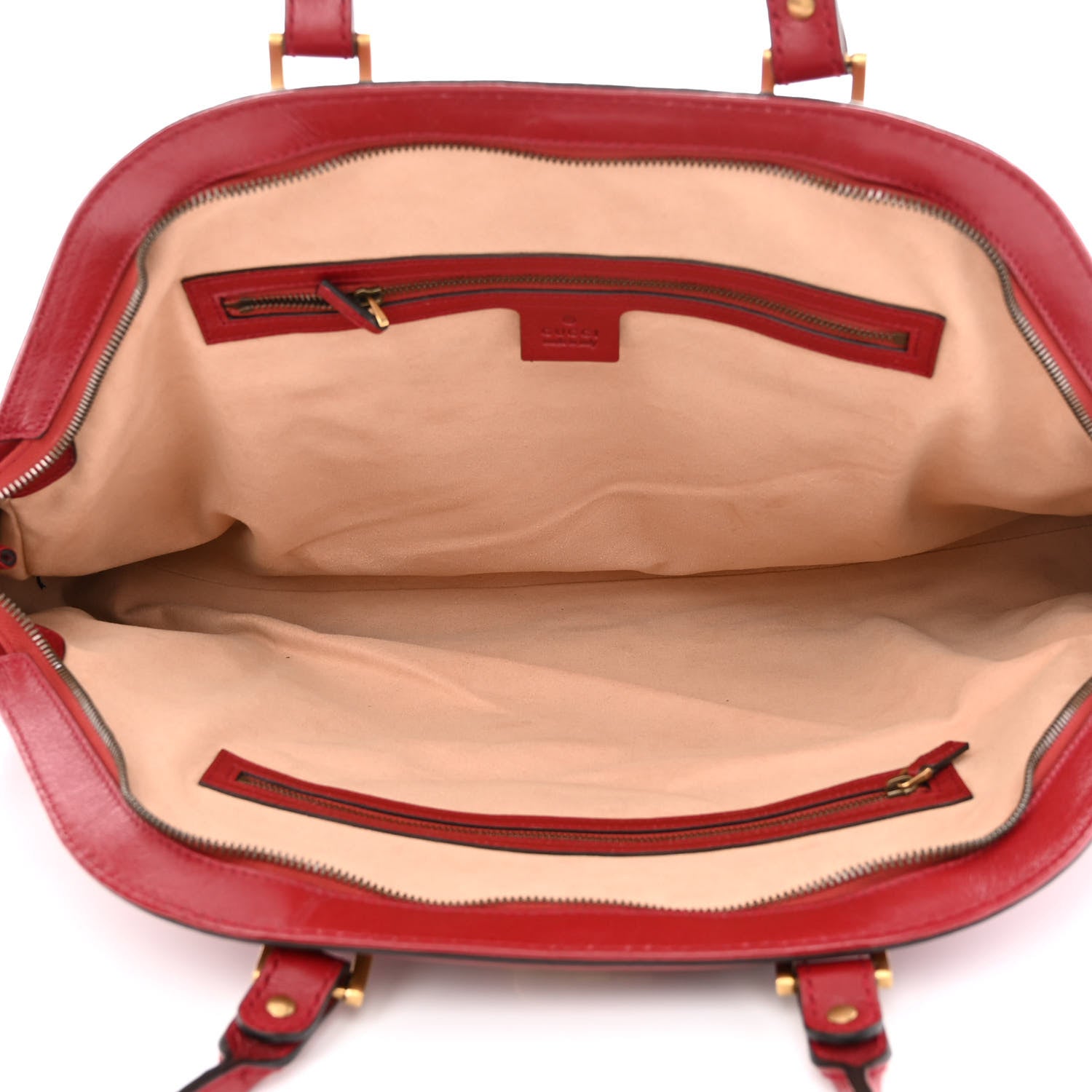Gucci Calfskin Large Re(Belle) Top Handle Bag Red 4 of 10