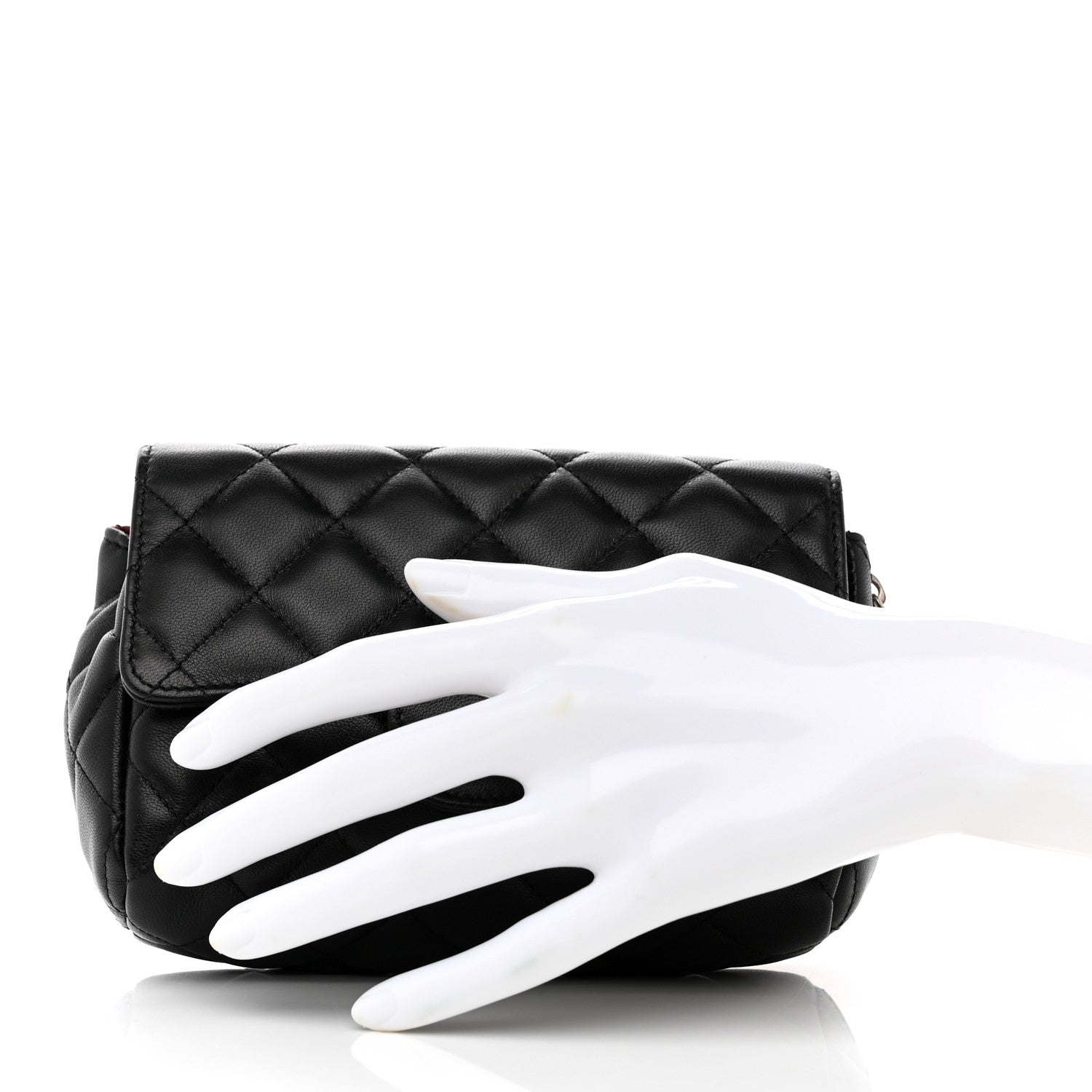 Chanel Lambskin Quilted Flap Cosmetic Case Black 2 of 9