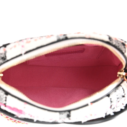 Chanel Tweed Lambskin Quilted Coco Midnight Camera Case White Black Multicolor 5 of 11