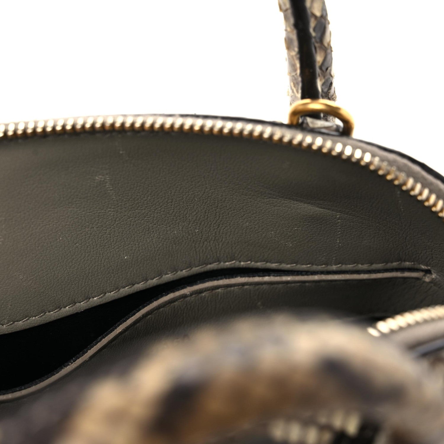 Balenciaga Python Logo XXS Ville Top Handle Bag Black Beige 9 of 18