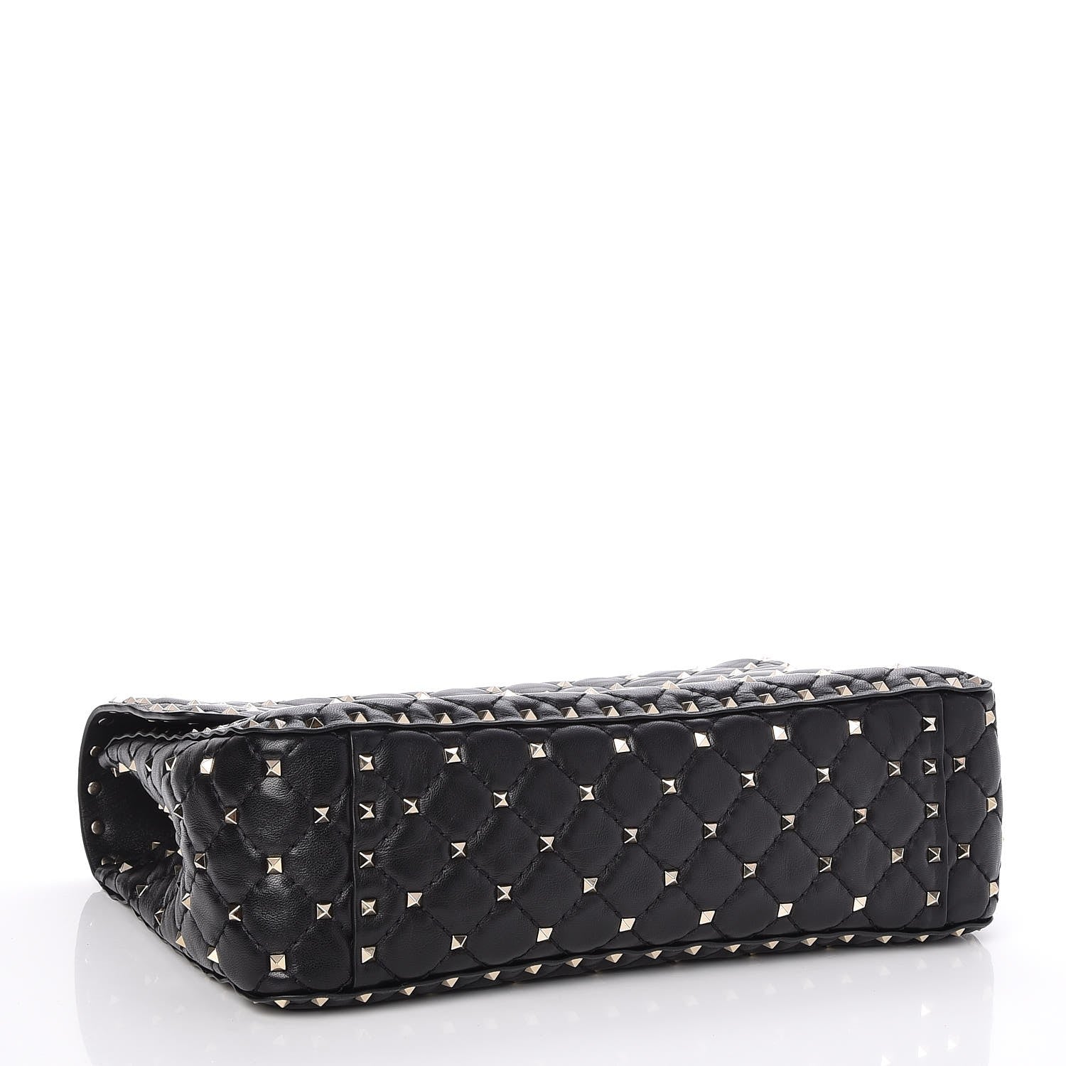 Valentino Garavani Lambskin Large Rockstud Spike Shoulder Bag Black 5 of 8