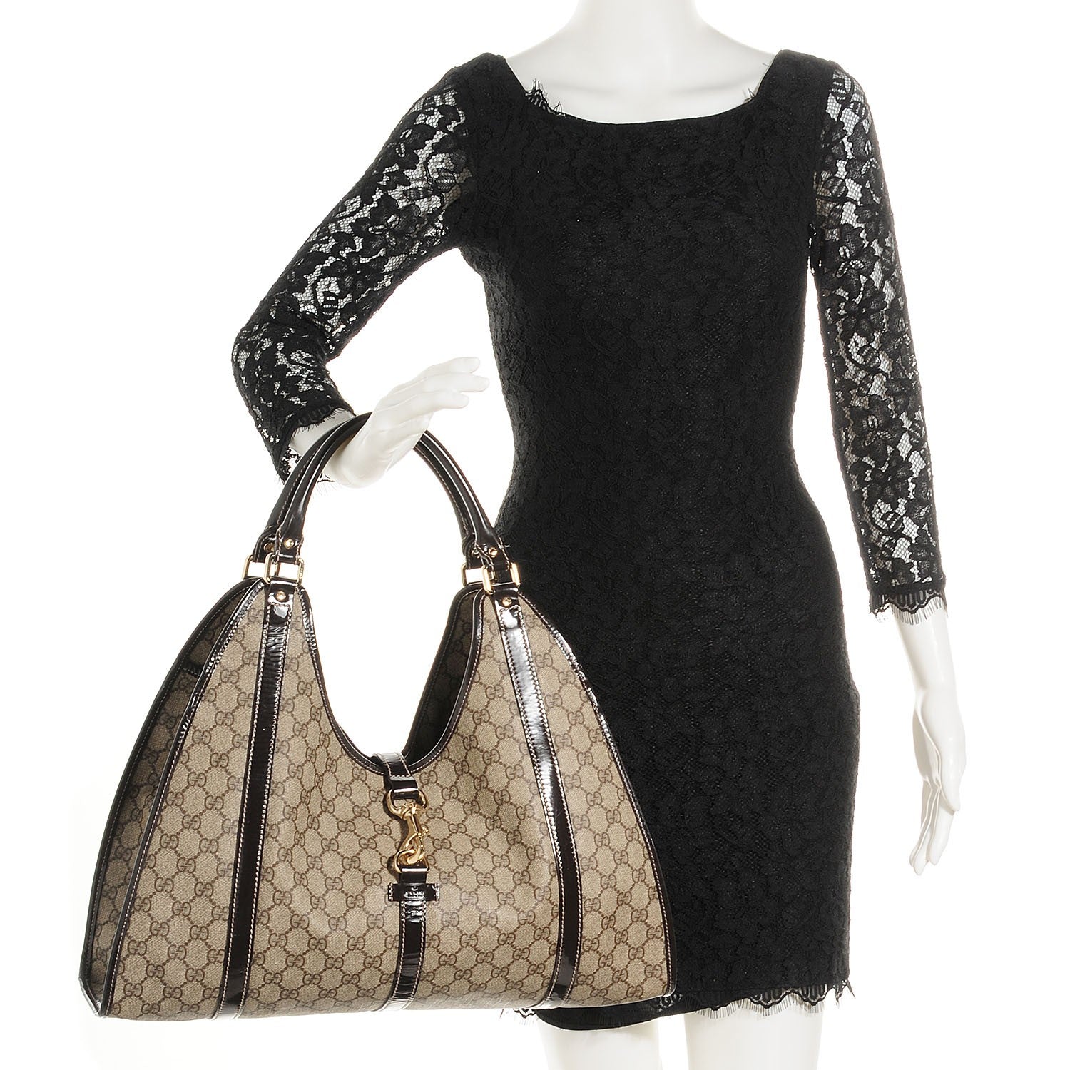 Gucci GG Plus Monogram Large Joy Shoulder Bag Dark Brown 2 of 7