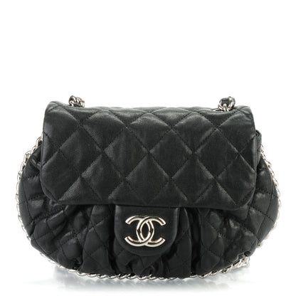 Chanel Washed Lambskin Quilted Mini Chain Around Flap Black 1 of 7