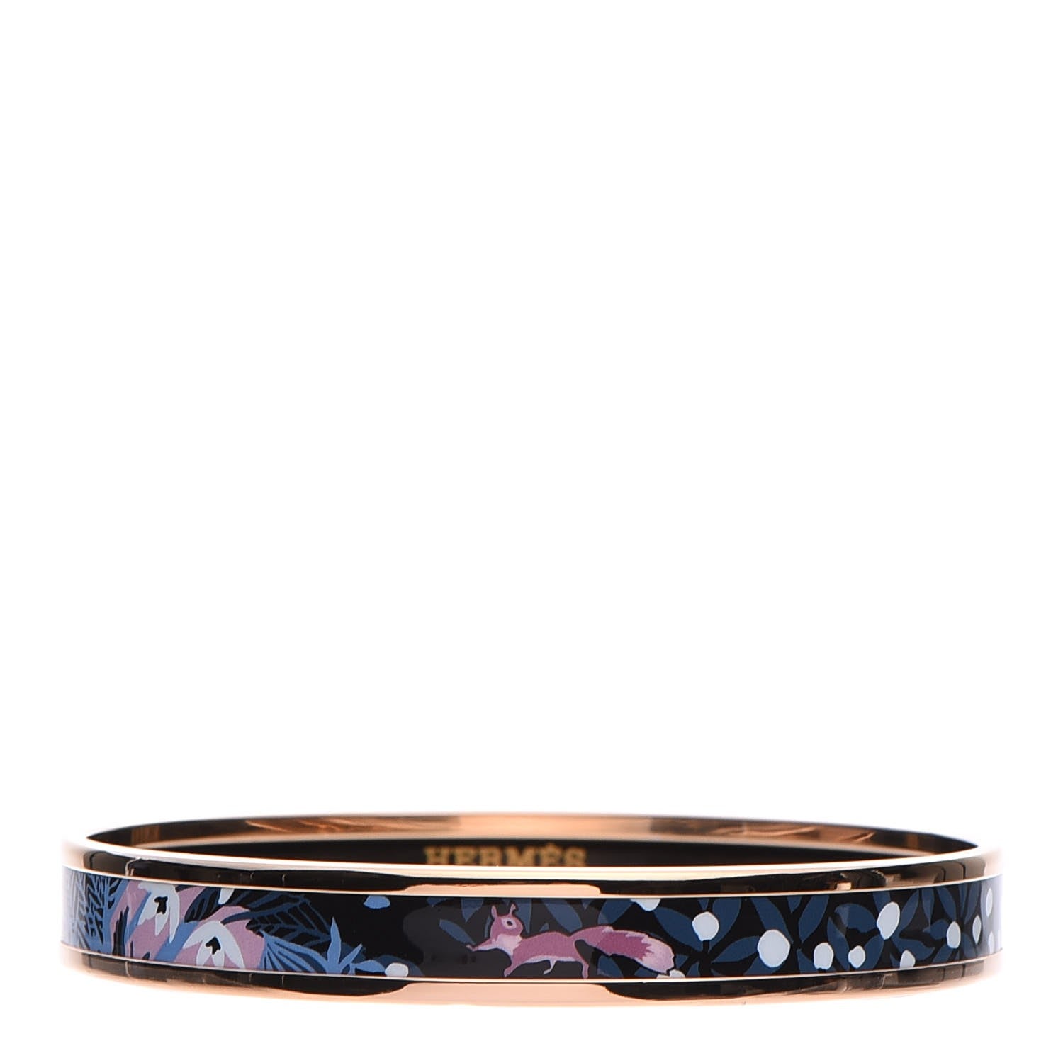 Hermes Enamel Printed Narrow Dans un Jardin Anglais Bracelet 65 Arts And Crafts 1 of 6