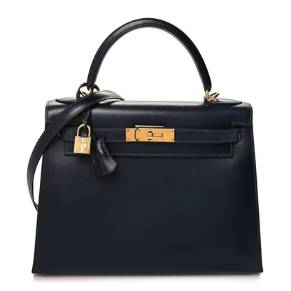 Hermes Box Kelly Sellier 28 Bleu Marine 1 of 18