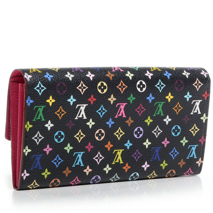 Louis Vuitton Monogram Multicolor Sarah Wallet Black Grenade 3 of 8