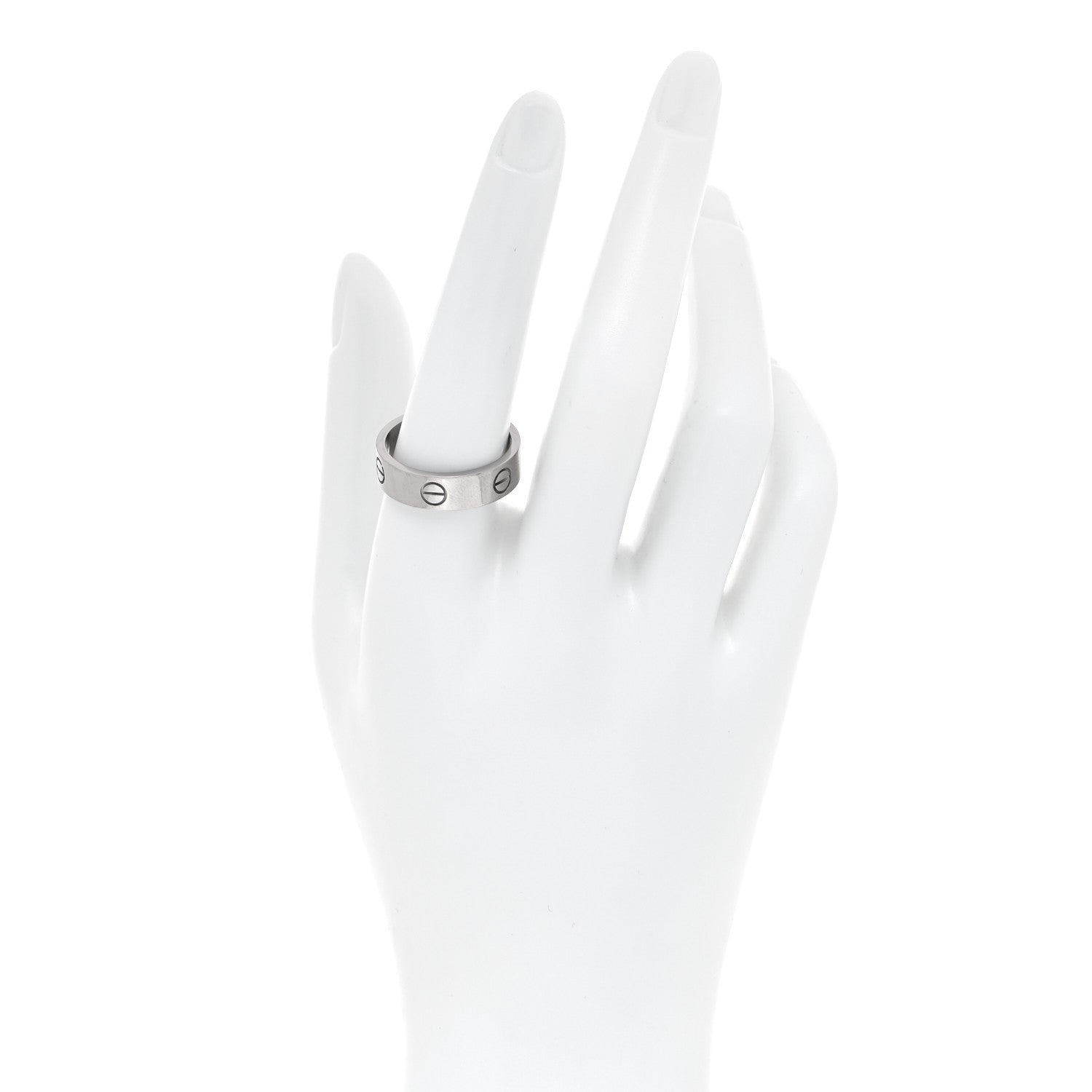 Cartier 18K White Gold 6mm LOVE Ring 60 9 3 of 8