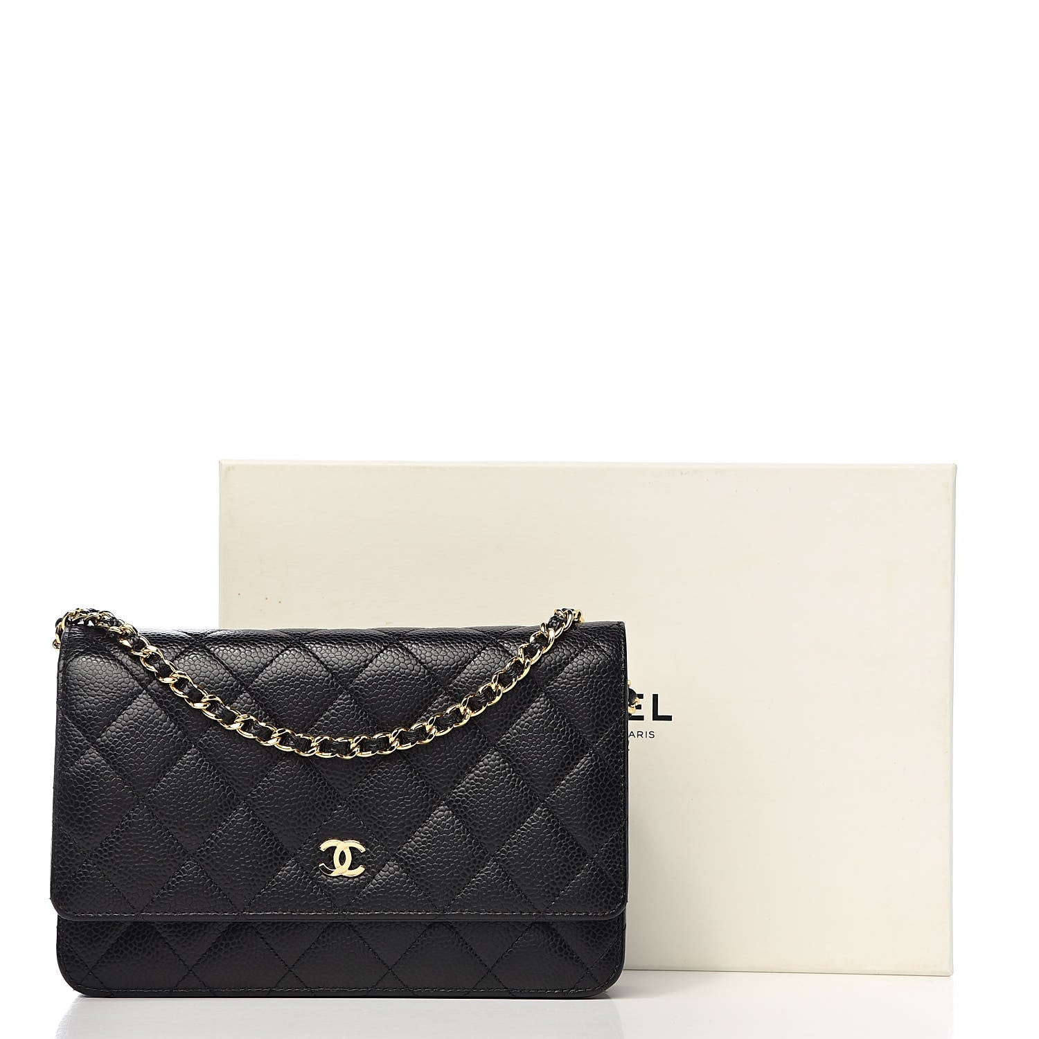 Chanel Caviar Quilted Wallet On Chain WOC Black 12 of 12