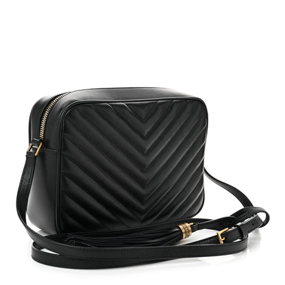 Saint Laurent Calfskin Matelasse Monogram Lou Camera Bag Black 3 of 10