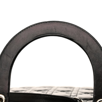 Christian Dior Lambskin Cannage Large Lady Dior Black 14 of 16