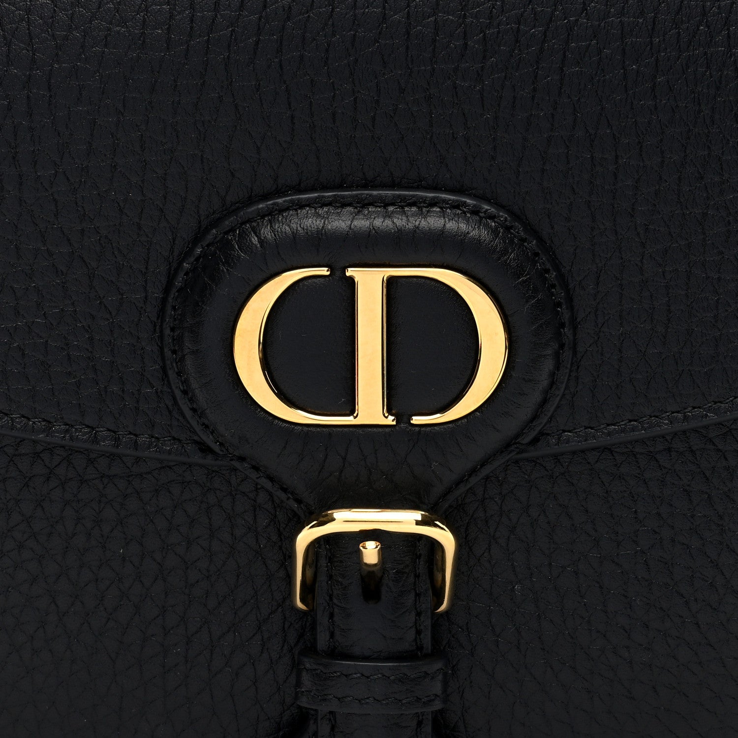Christian Dior Grained Calfskin Medium Bobby Flap Black 7 of 9