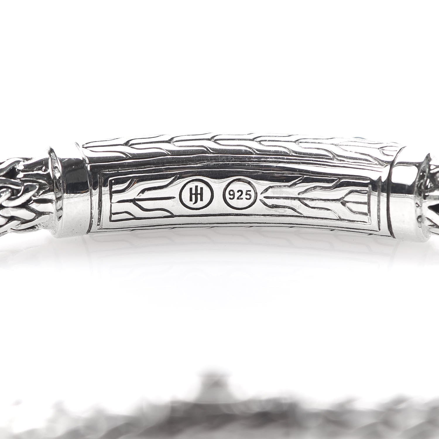 John Hardy Sterling Silver Blue Topaz 6.5mm Station Classic Chain Bracelet 5 of 6