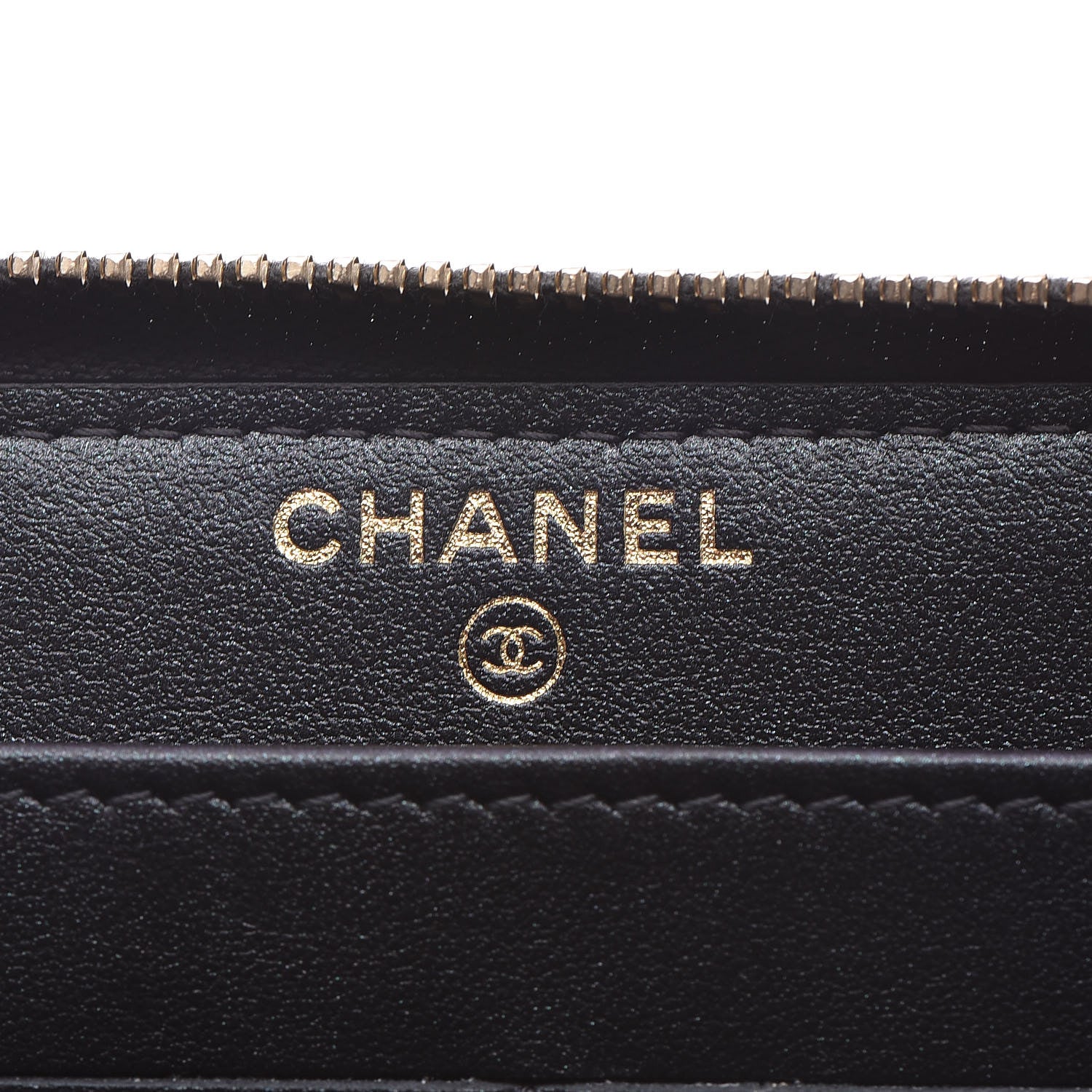 Chanel Iridescent Caviar Quilted Long Zip Around Wallet Black 6 of 9