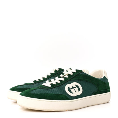 Gucci Suede Nylon Mens G75 Sneaker 9 Green 4 of 10