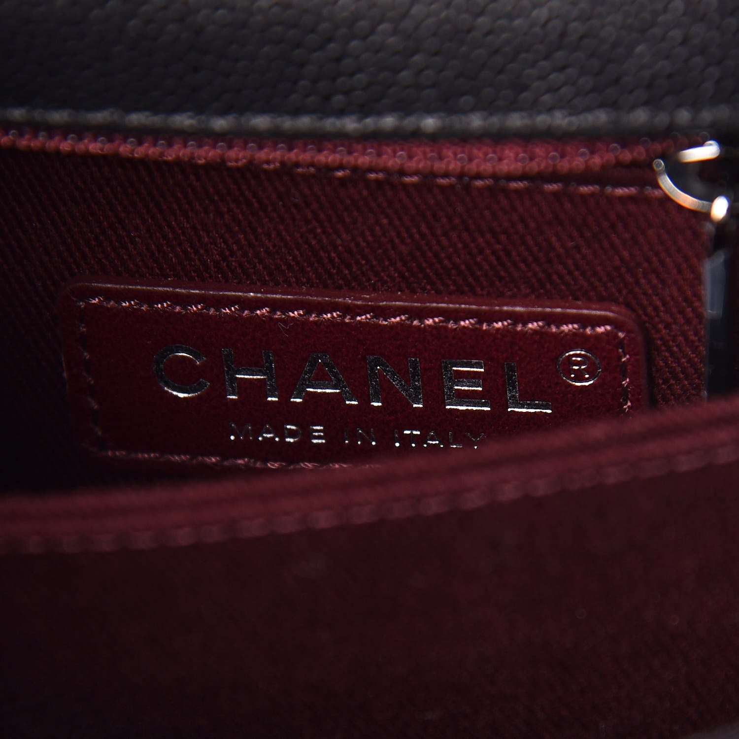 Chanel Caviar Chevron Quilted Mini Coco Handle Flap Black 6 of 10