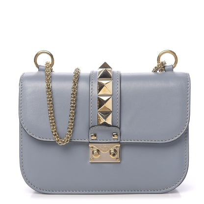 Valentino Garavani Vitello Small Glam Lock Rockstud Flap London Stone 1 of 10