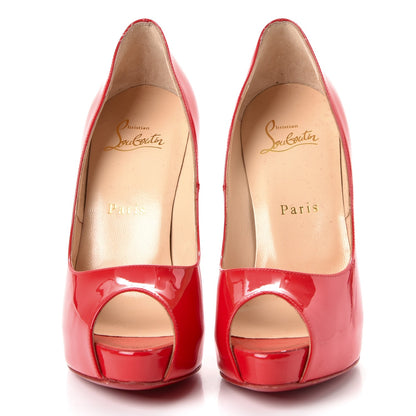 Christian Louboutin Patent New Very Prive 120 Pumps 36.5 Corail 2 of 7