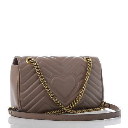 Gucci Calfskin Matelasse Small GG Marmont Shoulder Bag Porcelain Rose 3 of 9