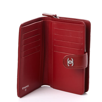 Chanel Caviar Quilted Zipped Pocket Wallet Red 5 of 9