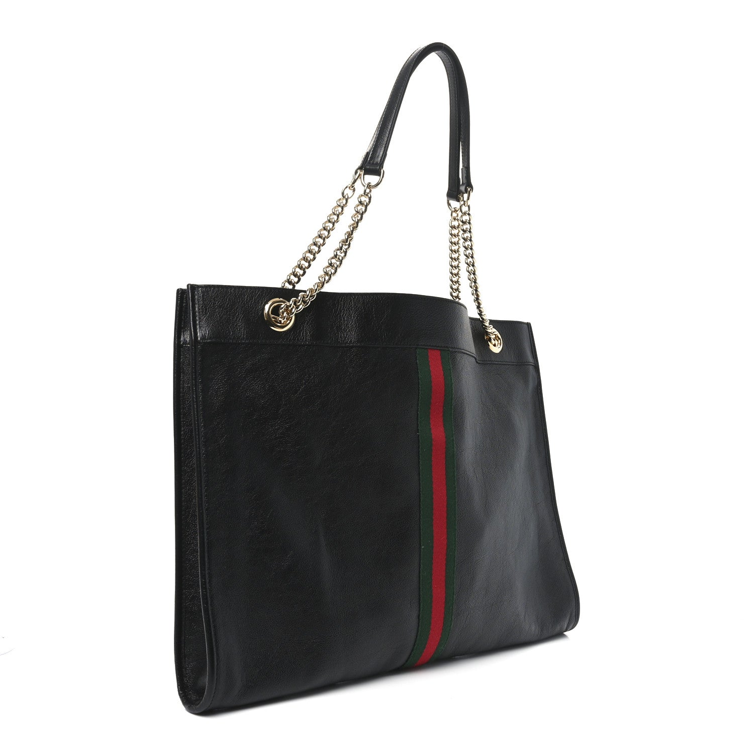 Gucci Calfskin Large Rajah Chain Tote Black 4 of 11