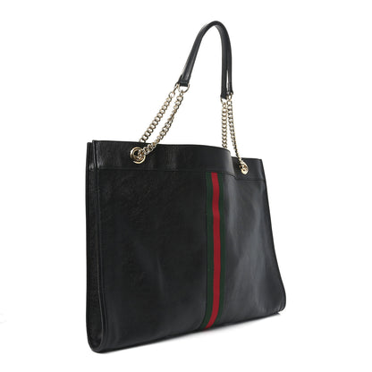 Gucci Calfskin Large Rajah Chain Tote Black 4 of 11