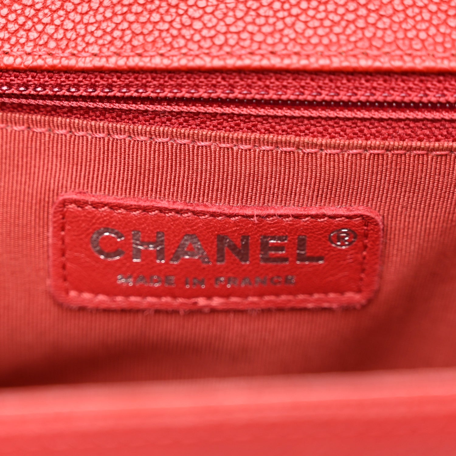 Chanel Caviar Quilted New Medium Boy Flap Dark Red 6 of 11