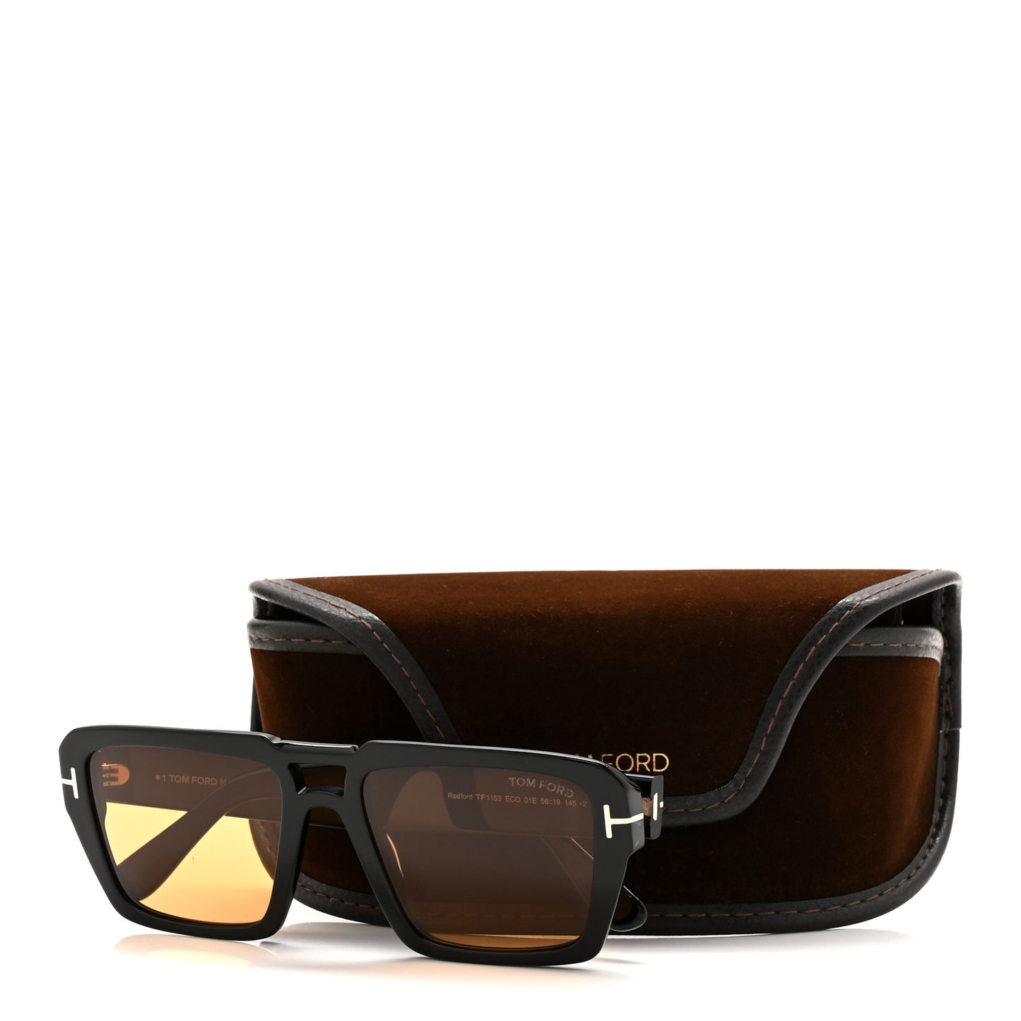 Acetate Redford Sunglasses TF1153 Black