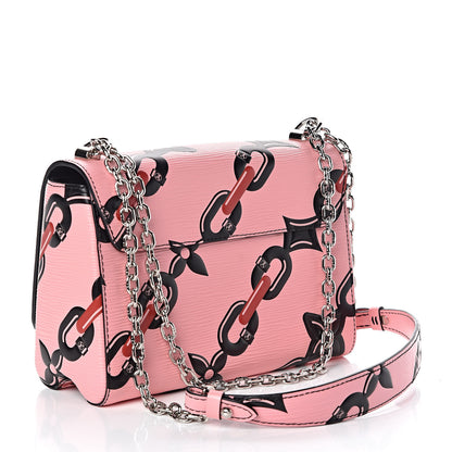 Louis Vuitton Epi Chain Flower Twist Shoulder Bag MM Pink 3 of 9