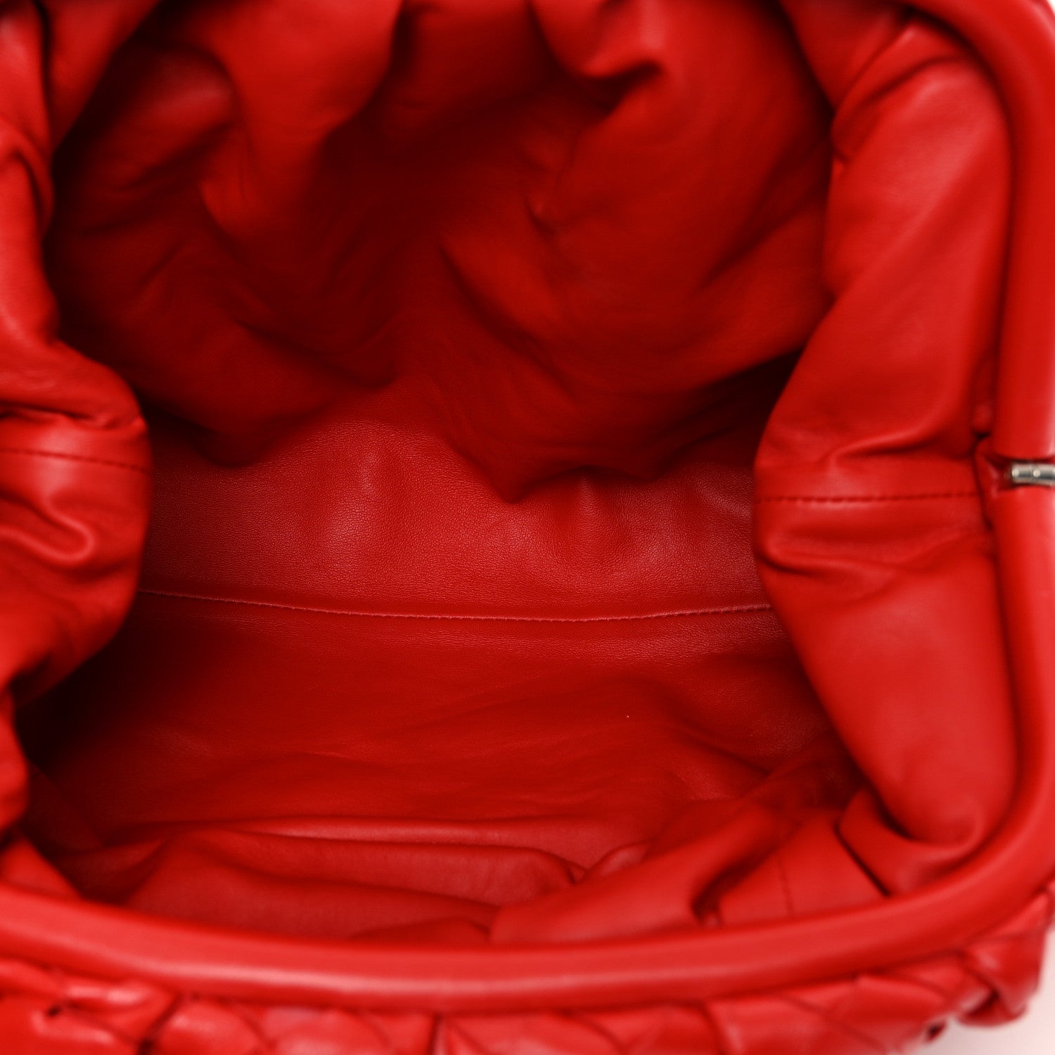 Bottega Veneta Nappa Maxi Intrecciato The Pouch Oversized Clutch Bright Red 5 of 7