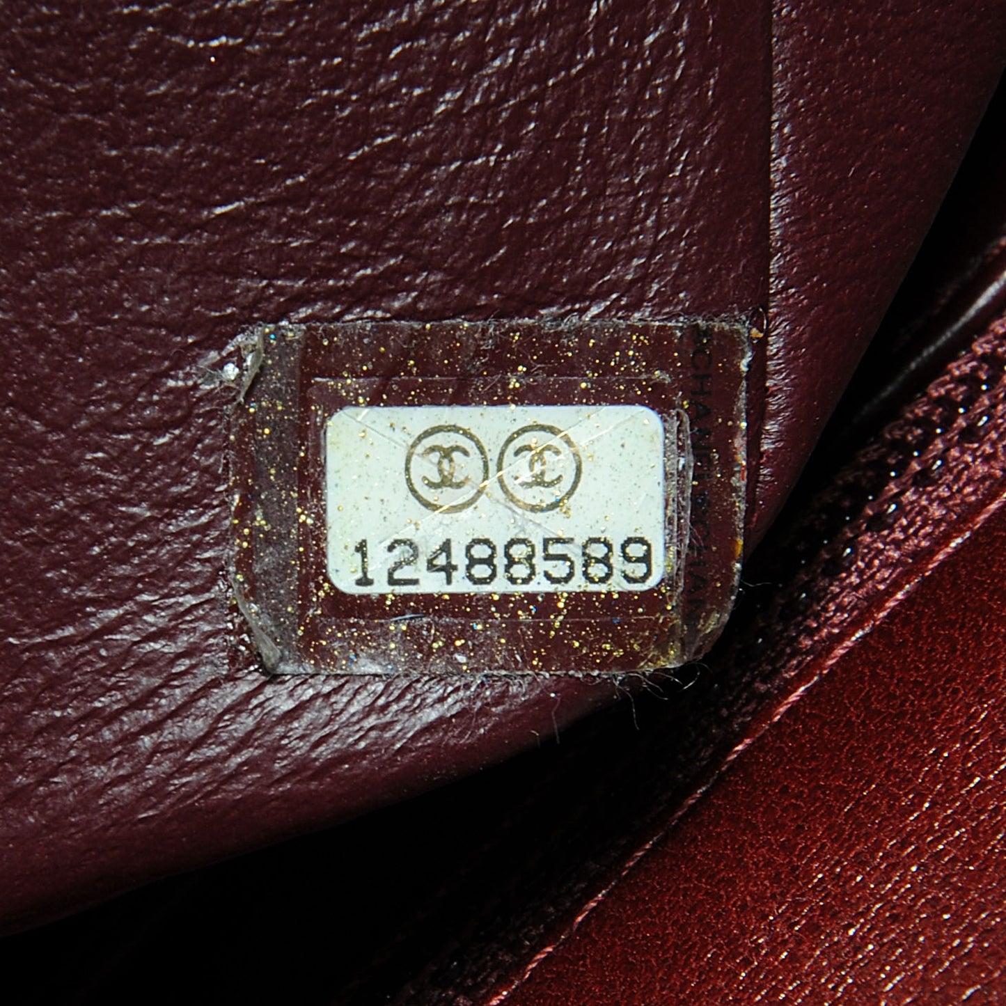 Lambskin Jumbo Single Flap Dark Red