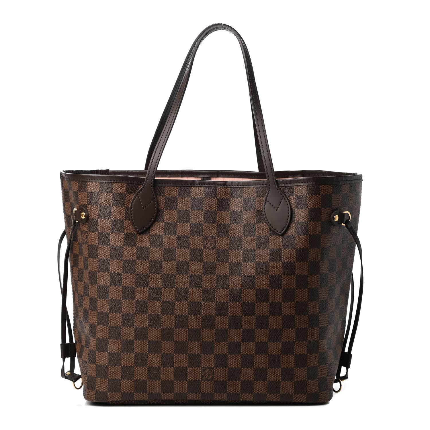 Louis Vuitton Damier Ebene Neo Neverfull MM Rose Ballerine 1 of 8