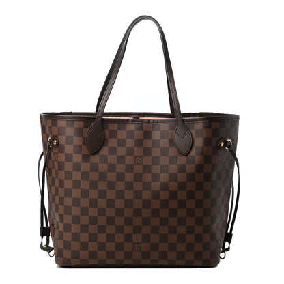 Louis Vuitton Damier Ebene Neo Neverfull MM Rose Ballerine 1 of 8