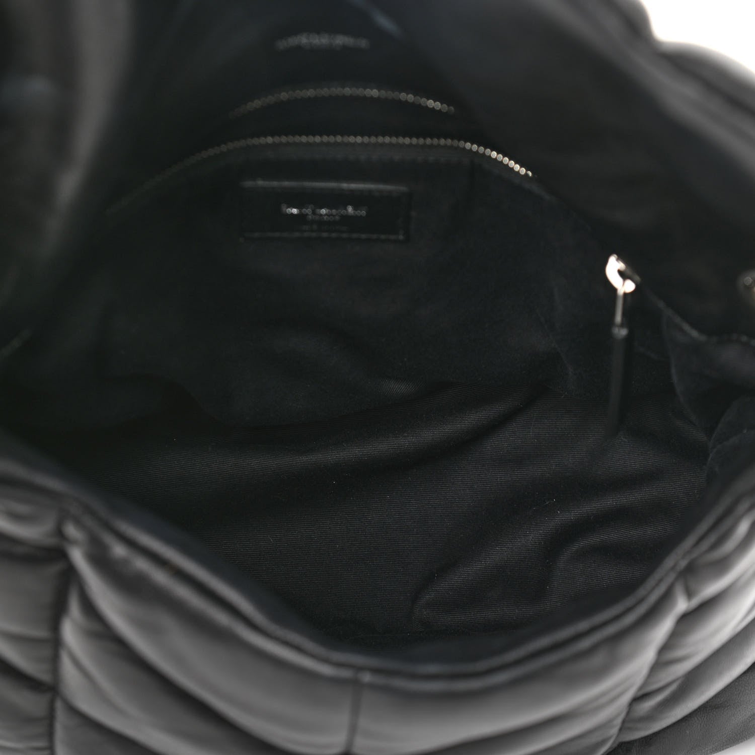 Saint Laurent Lambskin Quilted Medium Loulou Puffer Monogram Chain Satchel Black 5 of 13