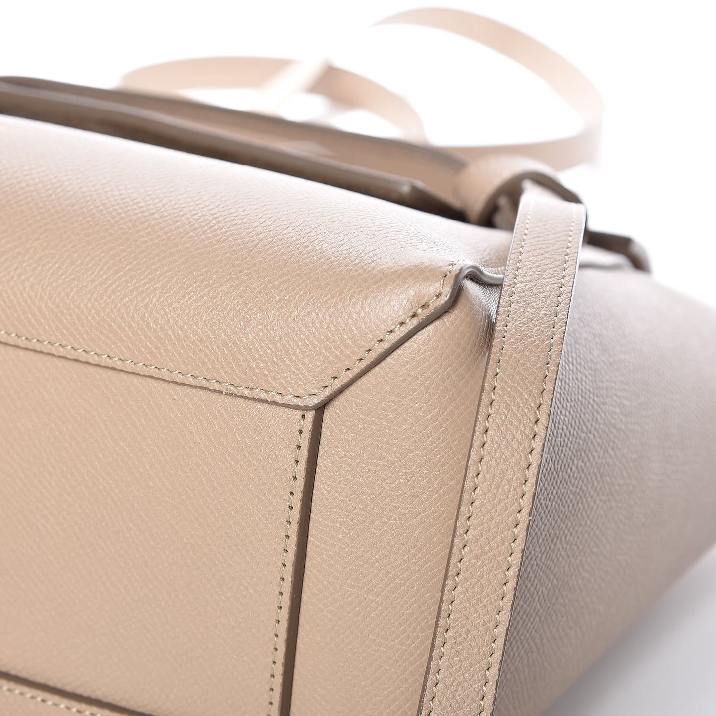 Grained Calfskin Micro Belt Bag Light Taupe