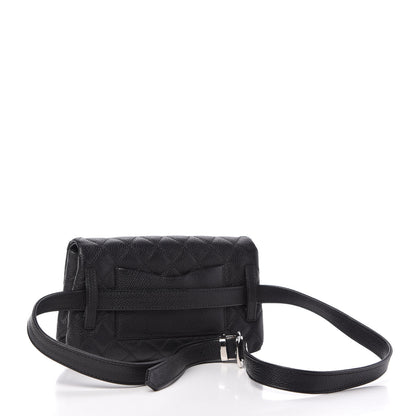 Chanel Grained Calfskin Quilted 2.55 Reissue Flap Belt Bag Clutch Black 3 of 10