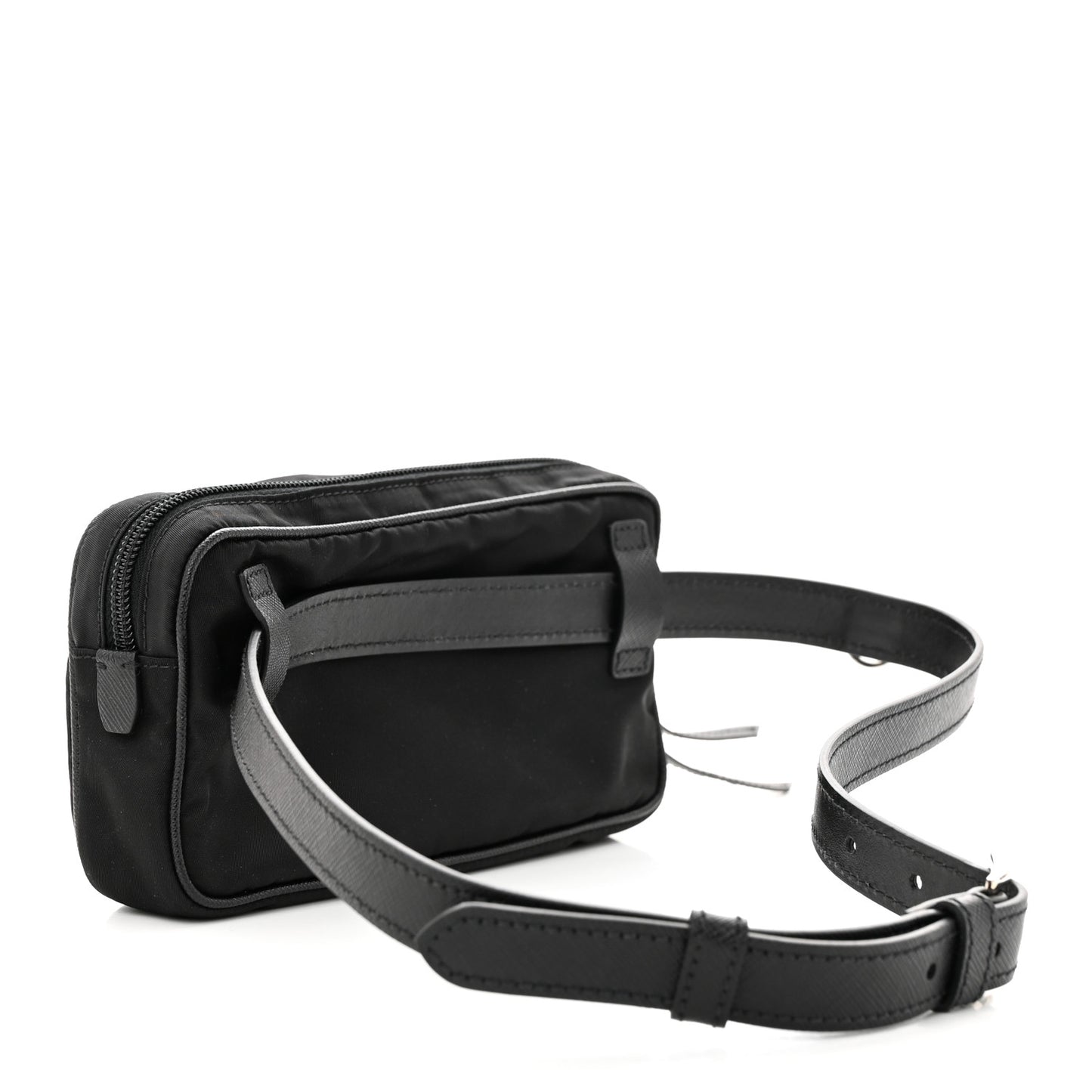 Tessuto Nylon Saffiano Belt Bag Black