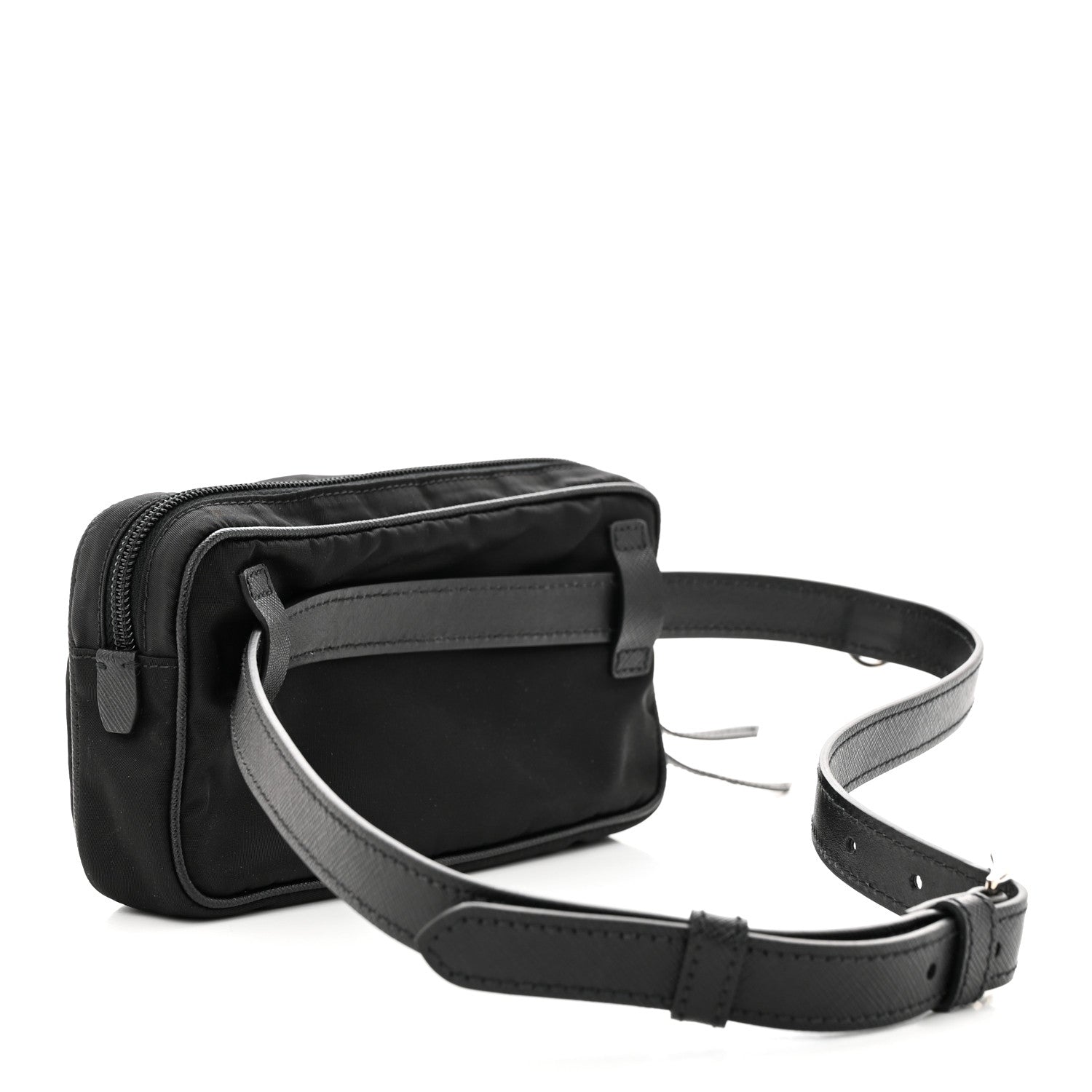 Prada Tessuto Nylon Saffiano Belt Bag Black 3 of 11