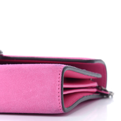 Gucci Suede Mini Dionysus Chain Wallet Pink Tropical Flower 8 of 11
